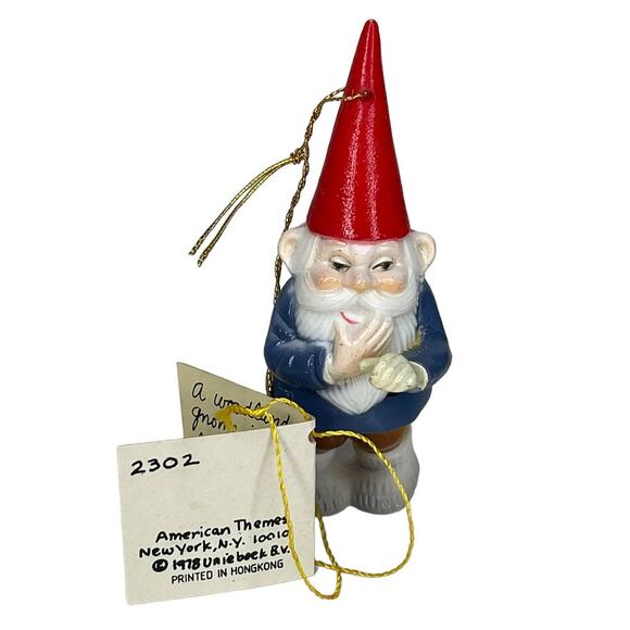Vintage Unieboek Gnome Ornament David The Gnome Kabouter Swedish Tomte 1978 - Picture 7 of 8